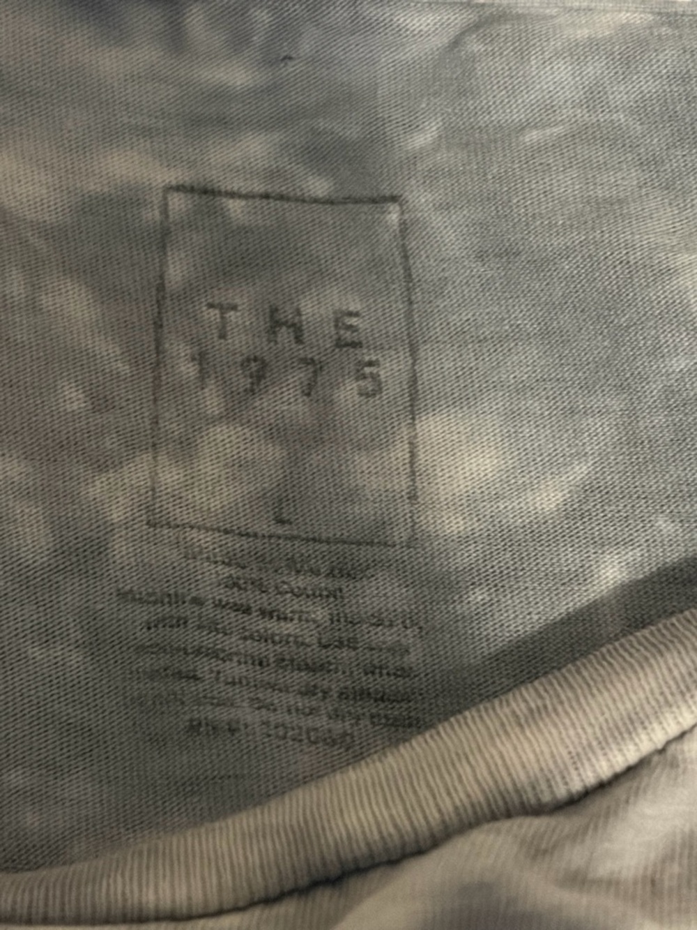 The 1975 Tie Dye Graphic Tee Blue Band Shirt-Size Large - Picture 3 of 3